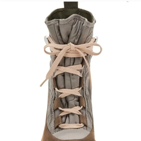 Dolce Vita Celida Ankle Heeled Combat Hiking Moto Boot Lug Sole Leather #724 - Picture 4 of 17